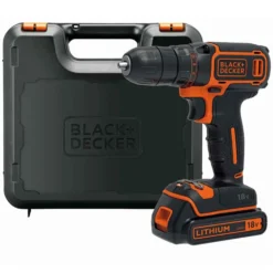 Trapano avvitatore a batteria 18V 1,5Ah BLACK+DECKER BDCDC18K con valigetta