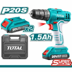 Trapano avvitatore a batteria 20V 1,5Ah 2 batterie litio TOTTDLI20012