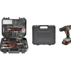 Trapano avvitatore a batteria 20V 1,5ah con kit 127 accessori per il fai da te KOMBO KIT127
