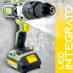 Trapano avvitatore a batteria 20V 2Ah KOMBO PRO percussione con valigetta e kit accessori