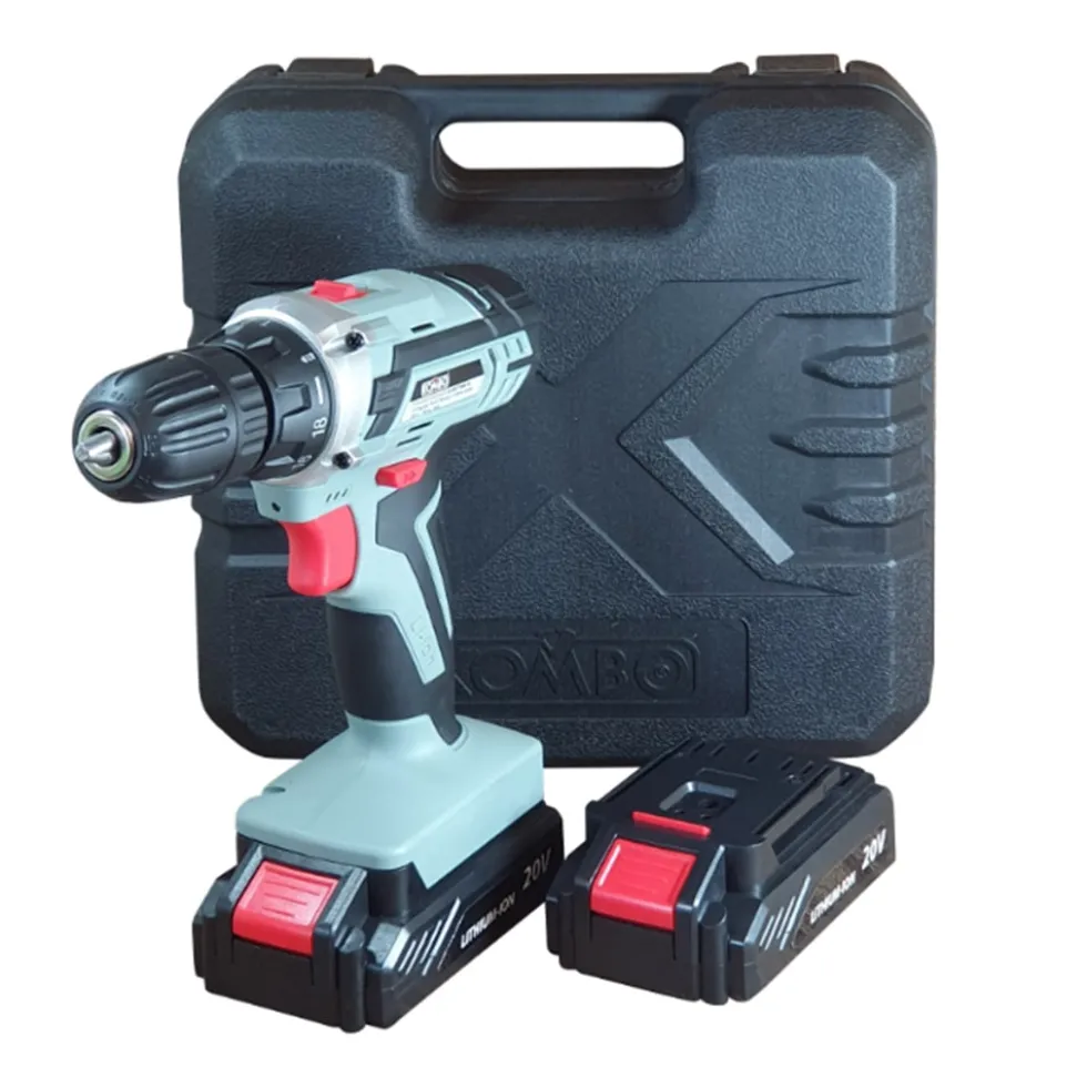Trapano avvitatore a batteria 20V 2Ah litio KOMBO KO829 con 2 batterie e caricabatterie in valigetta