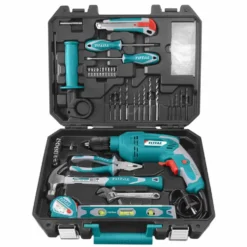 Trapano elettrico a percussione 650W con 101 accessori e valigetta TOTTHKTHP1012-3