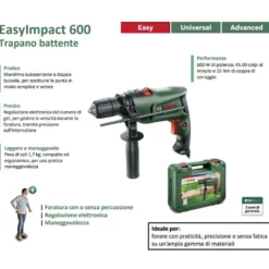 Trapano elettrico con percussione BOSCH EASY IMPACT 600