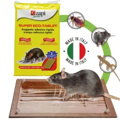 Trappola adesiva per ratti e topi ZAPI tavolette pronte all' uso cm.19 x 28 cf.2 pz.