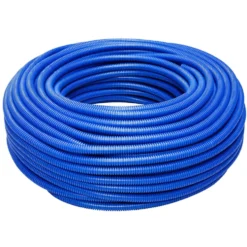 Tubo corrugato flessibile blu d.25 mt.50 con tirafilo EURONORM