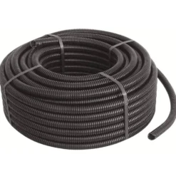 Tubo corrugato flessibile nero d.25 mt.50 con tirafilo EURONORM