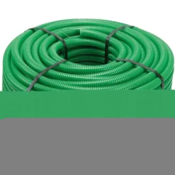 Tubo corrugato flessibile verde d.25 mt.50 con tirafilo EURONORM