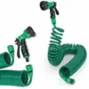 Tubo da giardino a spirale flessibile ed estensibile mt.15 BRIXO STARTER KIT NILO mt.15 con raccordi e pistola 8 funzioni