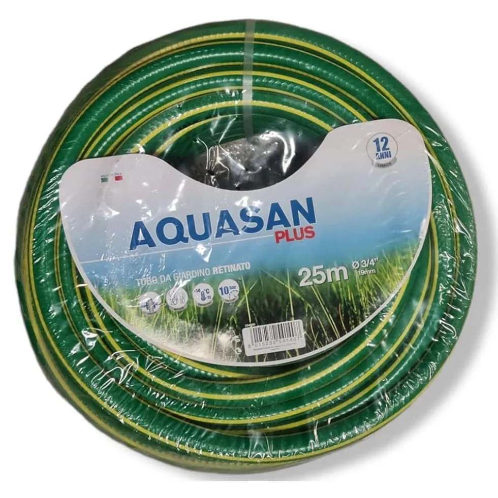 Tubo da giardino retinato a 4 strati AQUASAN PLUS mm.19 (3/4") x 50 metri
