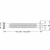 Tubo di scarico flessibile ed estensibile MagikOne bianco per lavabo/bidet 1" x 26 c/rosone