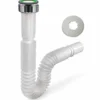 Tubo di scarico flessibile ed estensibile MagikOne bianco per lavabo/bidet 1"1/2 x 40 c/rosone