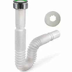 Tubo di scarico flessibile ed estensibile MagikOne bianco per lavabo/bidet 1"1/2 x 40 c/rosone