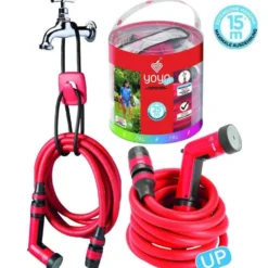 Tubo giardino estensibile fino a 15 mt. FITT YOYO UP top quality con accessori per irrigazione giardino