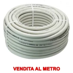 Tubo in gomma bianca per gas metano mm.13 x 20 vendita a metro