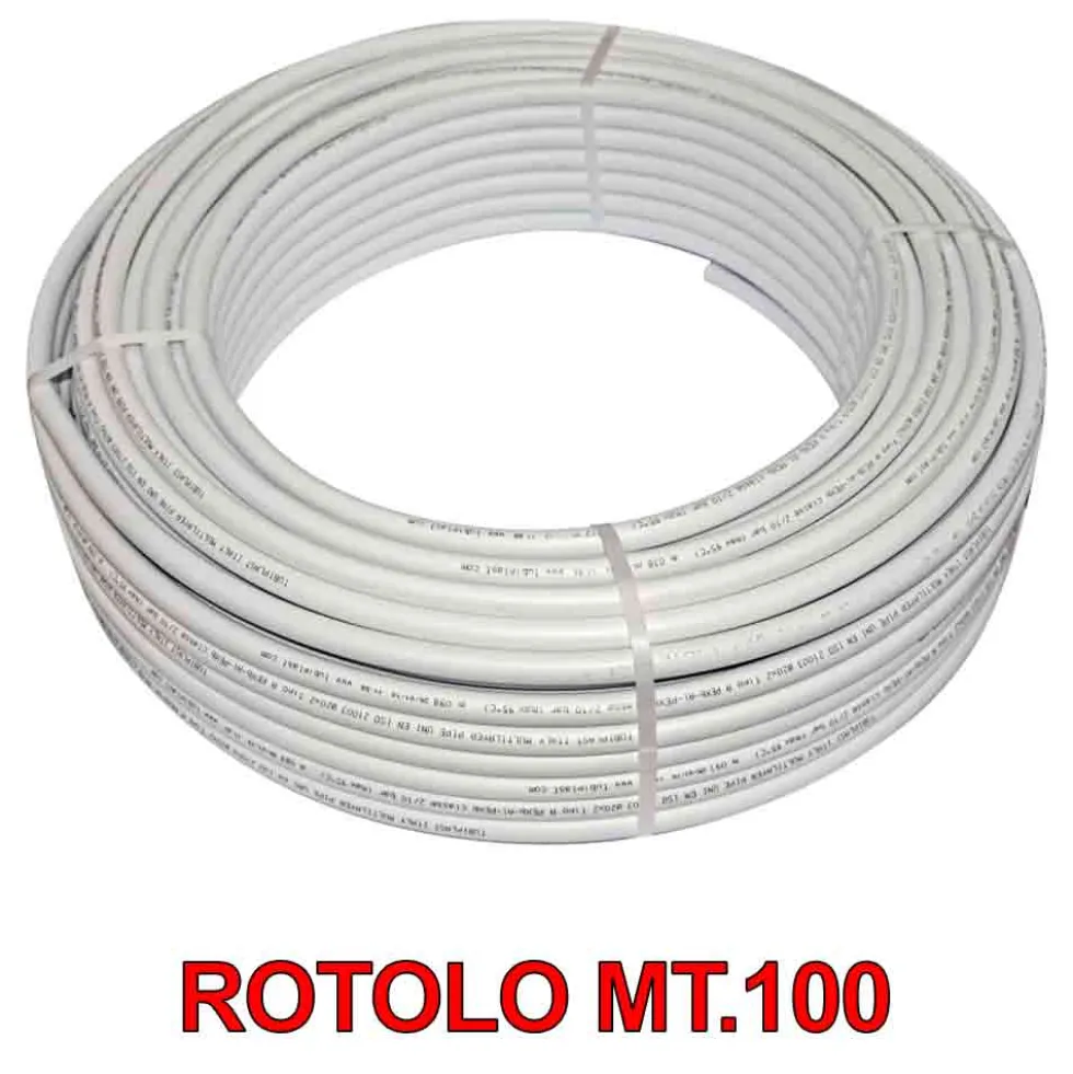 Tubo multistrato nudo PEXB-AL-PEXB mm.16 x 2 rotolo mt.100