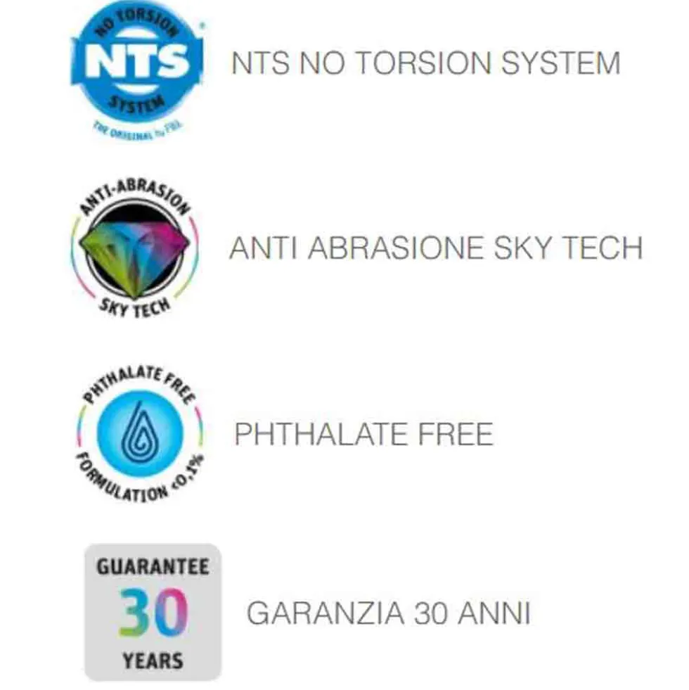 Tubo per irrigazione giardino di alta qualità a 6 strati con sistema antitorsione NTS 5/8" mm.15 x 15 metri FITT mod. JEANS