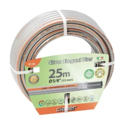 Tubo retinato da giardino CLABER 9126 SILVER ELEGANT PLUS Ø 5/8” mm.15 x 25 mt.