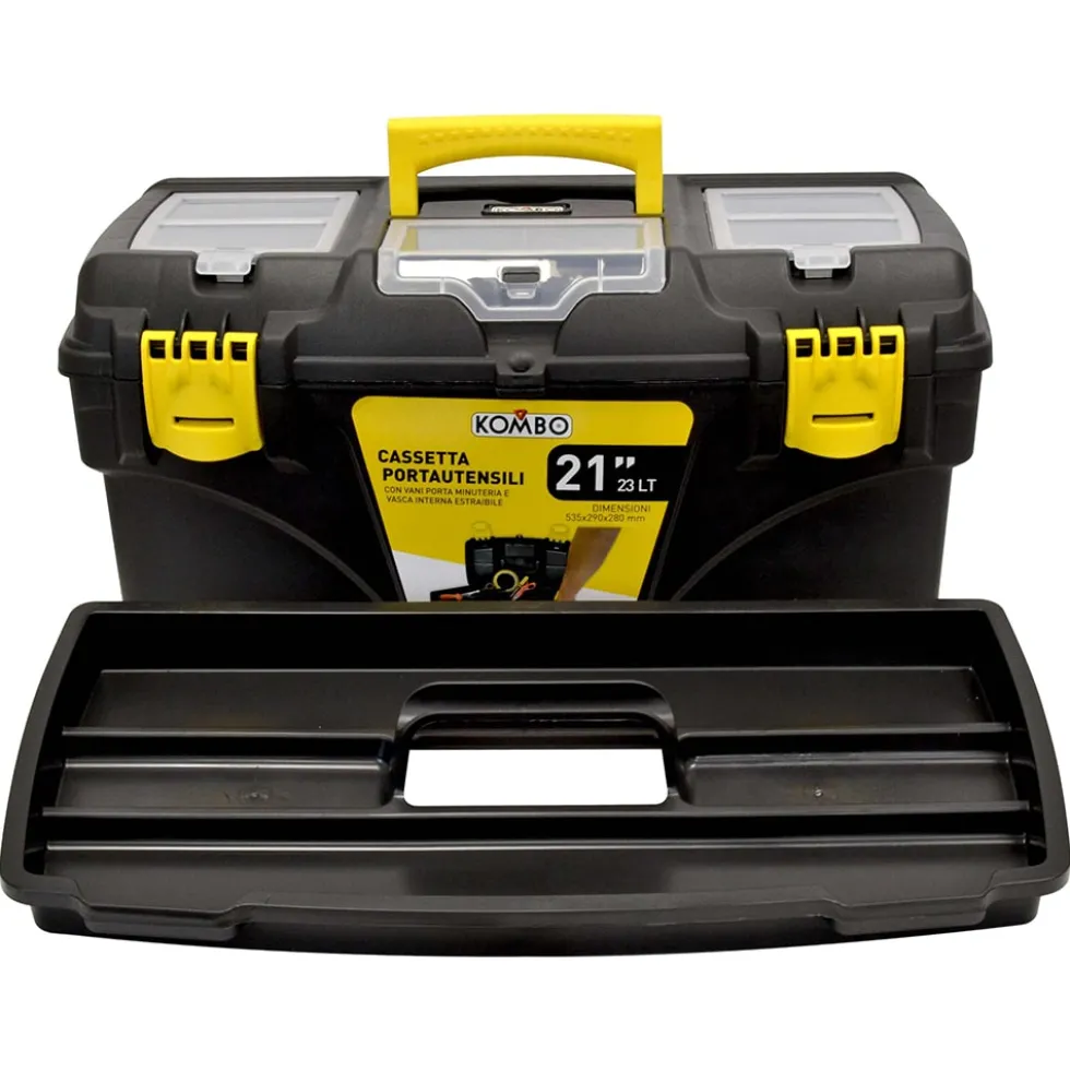 Valigetta portautensili in plastica 21" cm.53,5 x 29 x 28 KOMBO