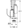 Valvola di scarico sifone GROHE 42320000 per casette di scarico GROHE tipo nuovo