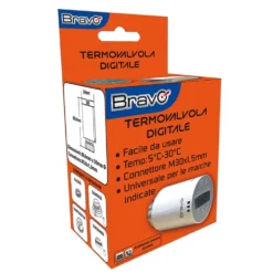 Valvola termostatica digitale BRAVO universale con adattatori