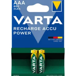 VARTA Batterie ministilo AAA ricaricabili RECHARGE ACCU POWER 800 mAh bl.2 pz.