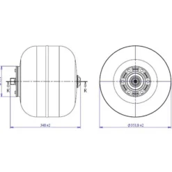 Vaso di espansione sfera autoclave lt.24 IDROVAREM