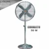 Ventilatore a piantana cromato con base tonda 50W cm.40 h.130 VINCO 70701