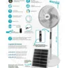 Ventilatore a piantana portatile CFG MISTRAL SOLARE ricaricabile con pannello solare