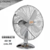 Ventilatore da appoggio cromato con base tonda 40W cm.30 oscillante VINCO 70603