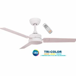 Ventilatore da soffitto con motore DC corrente continua 40W cm.106 luce LED VINCO 70950 con telecomando