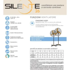 Ventilatore industriale a corrente continua CFG SILENTE 26 diametro 66 cm. 110W 6 velocità