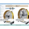 Ventilatore industriale carrellato CFG URAGANO 100 giallo 500W cm.100
