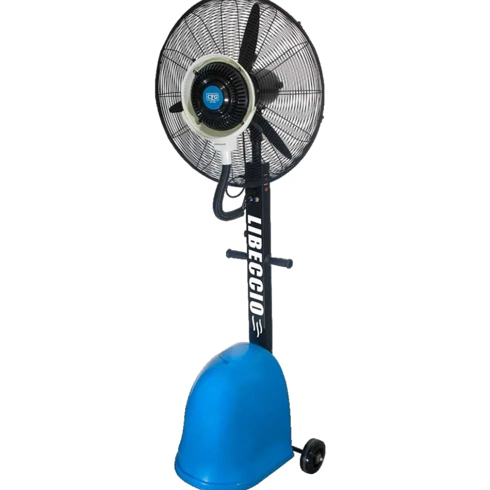 Ventilatore nebulizzatore professionale da esterno CFG LIBECCIO MIST FAN raffrescatore 300W H.200 cm.