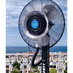 Ventilatore nebulizzatore professionale da esterno CFG LIBECCIO MIST FAN raffrescatore 300W H.200 cm.