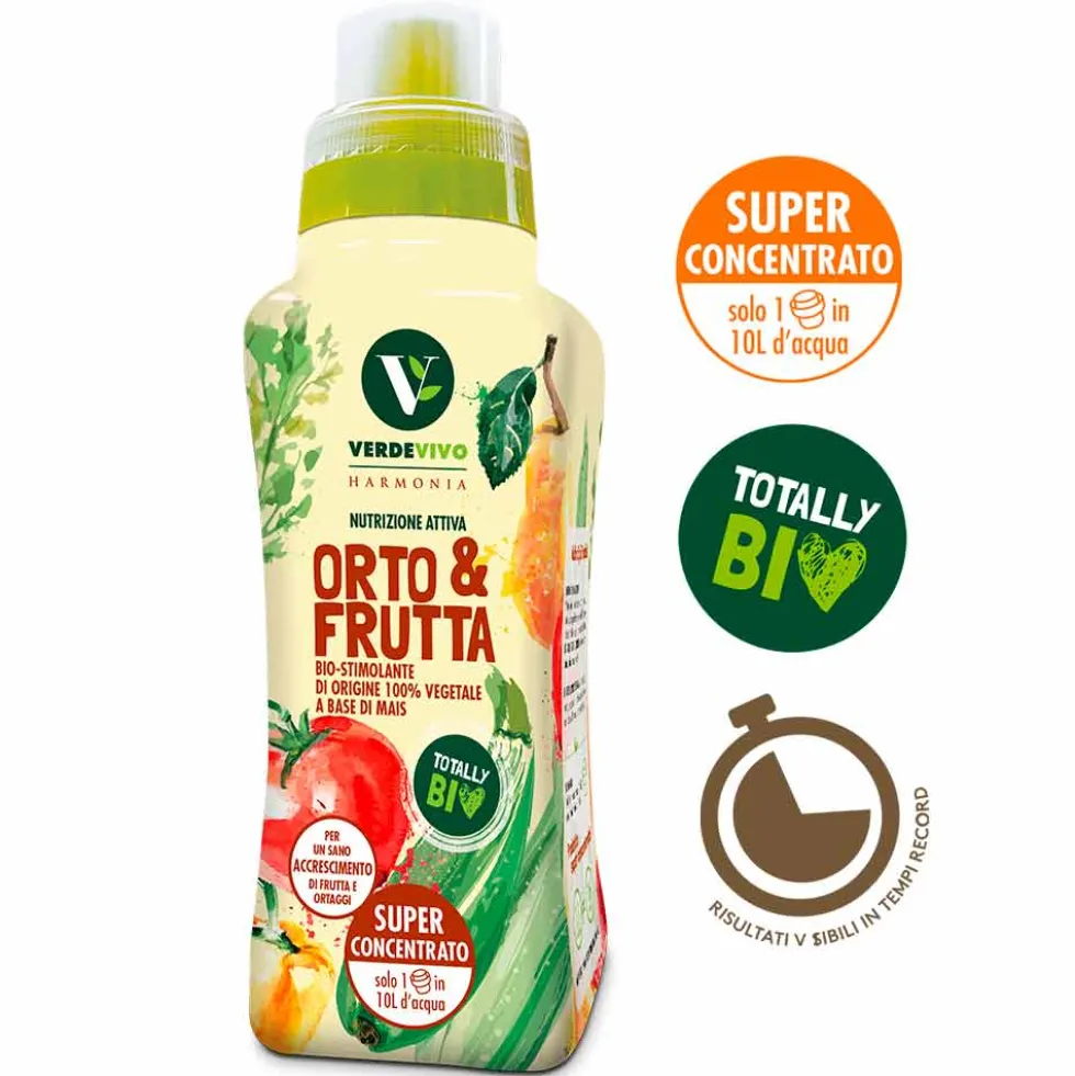 VERDEVIVO HARMONIA ORTO E FRUTTA Stimolante biologico concentrato per un sano accrescimento di frutta e ortaggi gr.500
