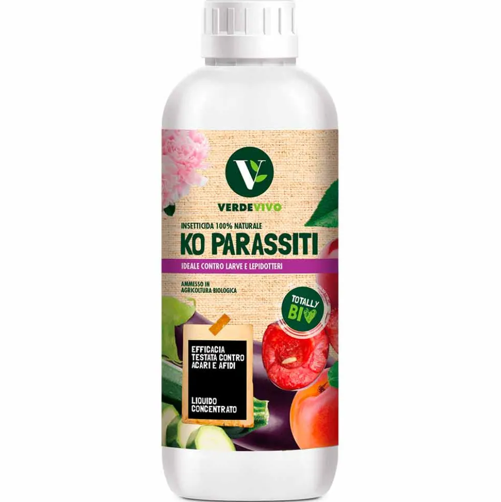 VERDEVIVO KO PARASSITI Insetticida naturale liquido all' estratto di ortica lt.1