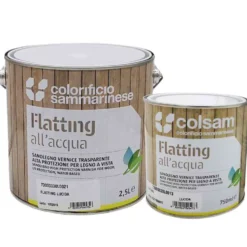 Vernice flatting all'acqua SANOLEGNO trasparente lucida lt.0,750 - 2,500 COL. SAMMARINESE