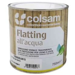 Vernice flatting all'acqua SANOLEGNO trasparente satinata lt.0,750 - 2,500 COL. SAMMARINESE
