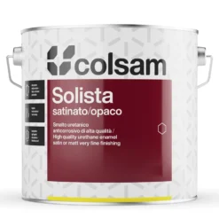 Vernice smalto sintetico professionale COLSAM SOLISTA opaco lt.0,375 - 0,750 - 2,50 bianco - nero