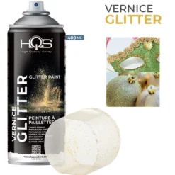 Vernice spray effetto glitter oro ml.400 HQS spray glitterato effetto decorativo glitter