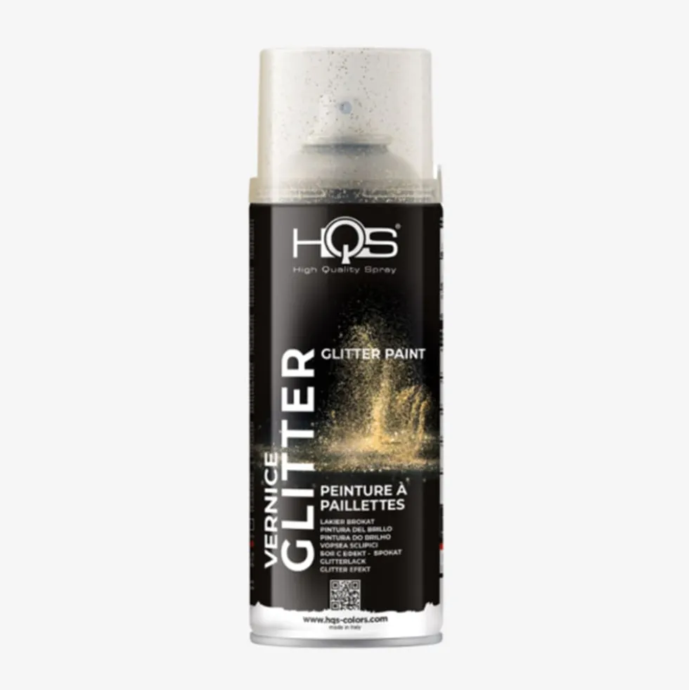 Vernice spray effetto glitter oro ml.400 HQS spray glitterato effetto decorativo glitter