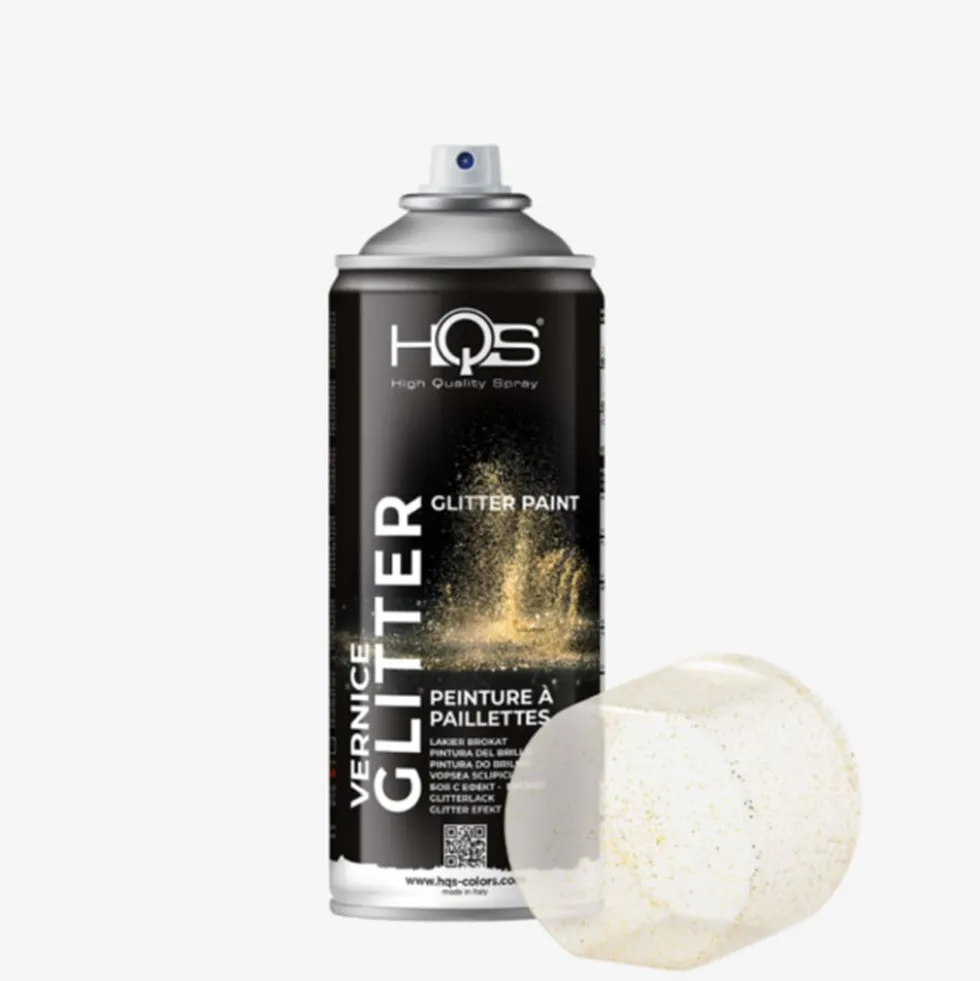 Vernice spray effetto glitter oro ml.400 HQS spray glitterato effetto decorativo glitter