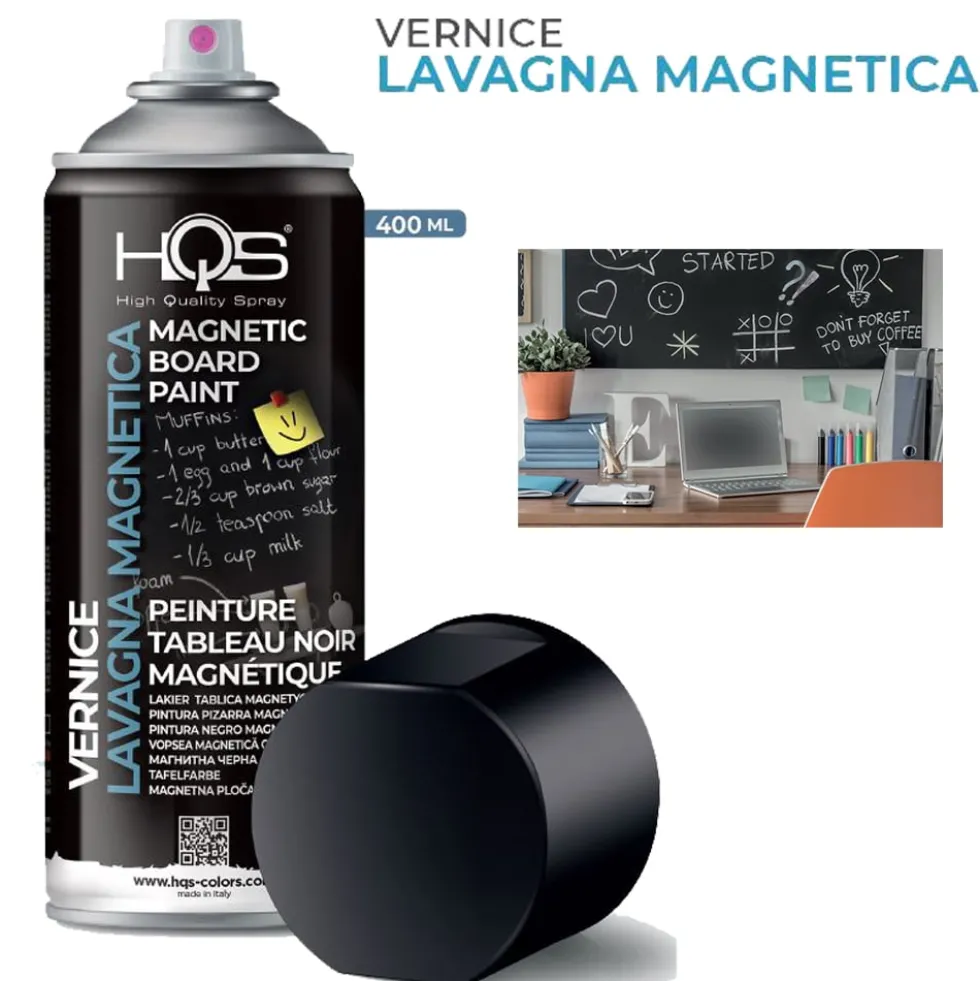 Vernice spray effetto lavagna magnetica ml.400 nero HQS