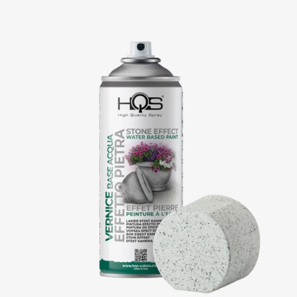 Vernice spray effetto pietra base acqua ml.400 vernice effetto pietra/granito HQS vari colori