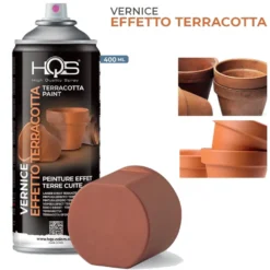 Vernice spray effetto terracotta ml.400 effetto materico rosso terracotta HQS