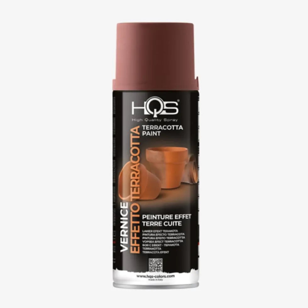 Vernice spray effetto terracotta ml.400 effetto materico rosso terracotta HQS