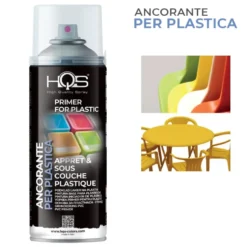 Vernice spray fondo ancorante per plastica e pvc primer aggrappante trasparente ml.400 HQS