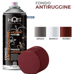 Vernice spray fondo antiruggine per metalli ml.400 HQS spray antiruggine vari colori