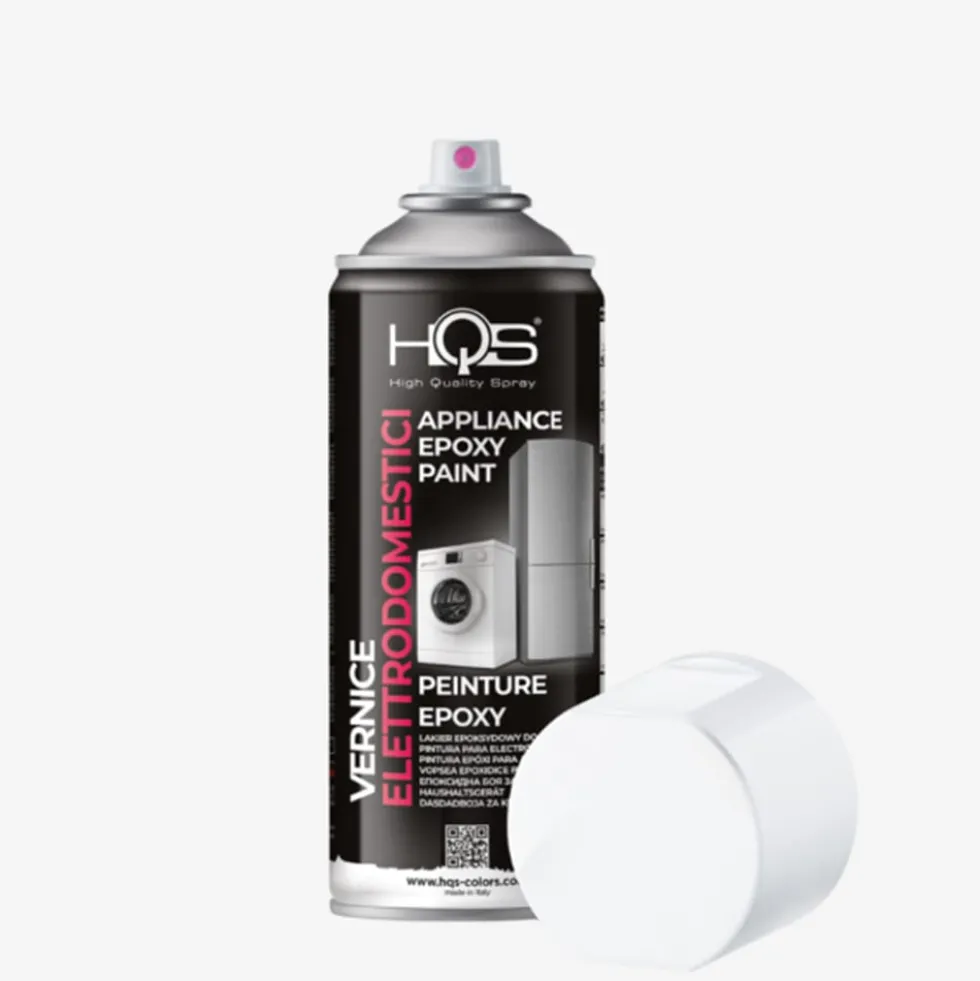 Vernice spray per elettrodomestici bianco ml.400 HQS spray ripristina elettrodomestici