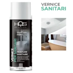 Vernice spray per sanitari bianco ml.400 HQS spray epoxy ripristina sanitari per superfici smaltate